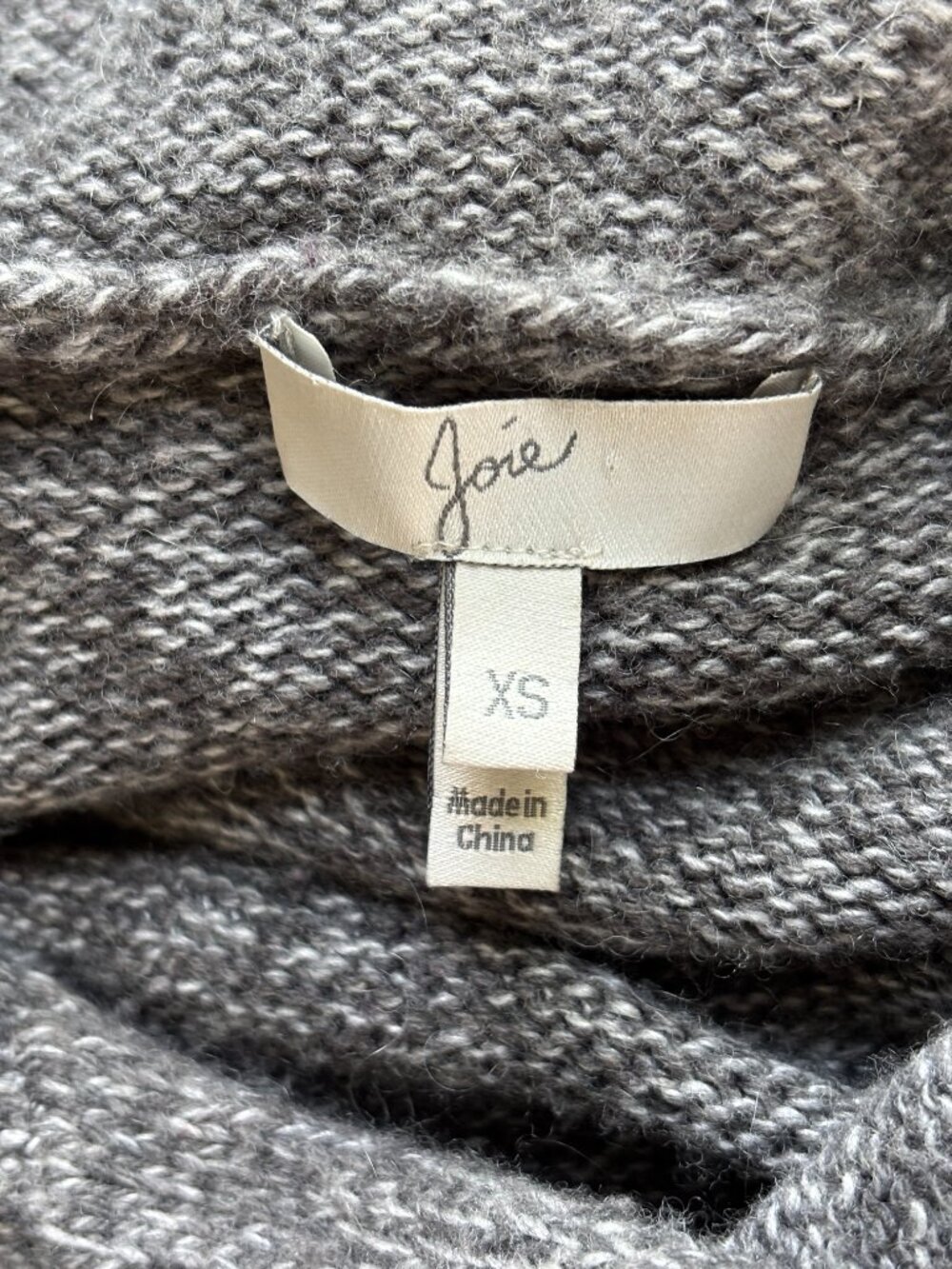 Joie Heather Grey Wool-Blend Hooded Toggle Duster Cardigan โ Size XS Like New - Picture 5 of 7